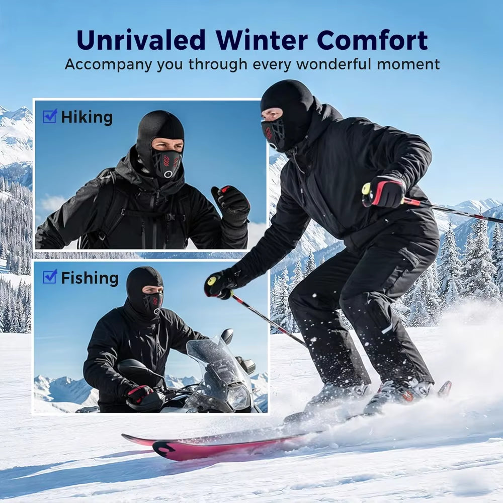 Rider Warm Winter Face Mask Anti-Haze Windproof Balaclava Full Face Mask Black Cool Design Ski Face Mask Hat Unisex Outdoor