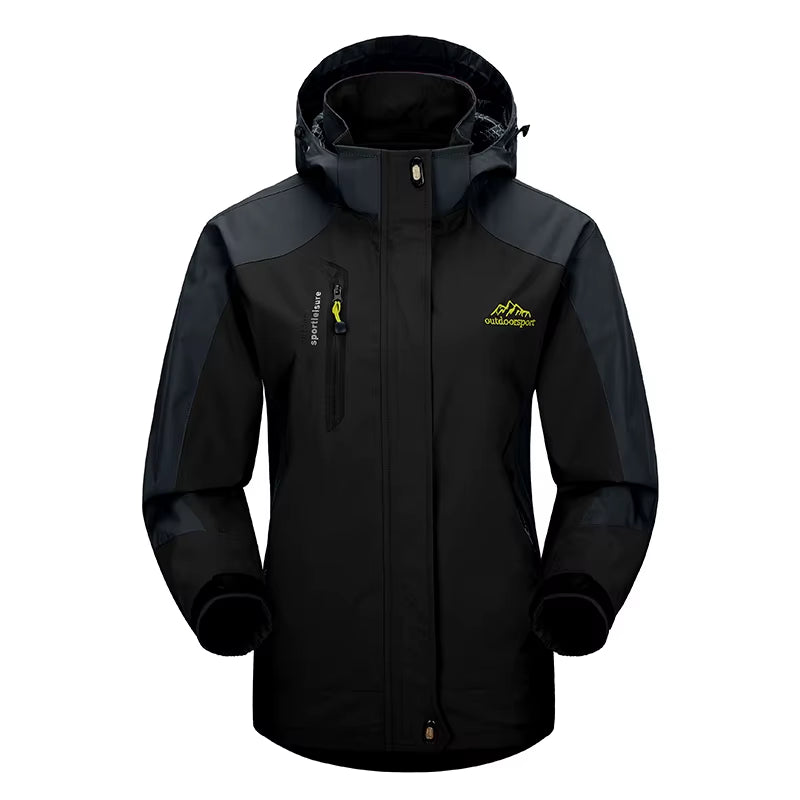 Men'S Waterproof Hiking Jacket Large Size Windproof Windbreaker Camping Hunting Running Trekking Fishing Fleece Coat Men