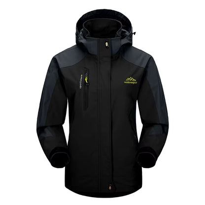 Men'S Waterproof Hiking Jacket Large Size Windproof Windbreaker Camping Hunting Running Trekking Fishing Fleece Coat Men