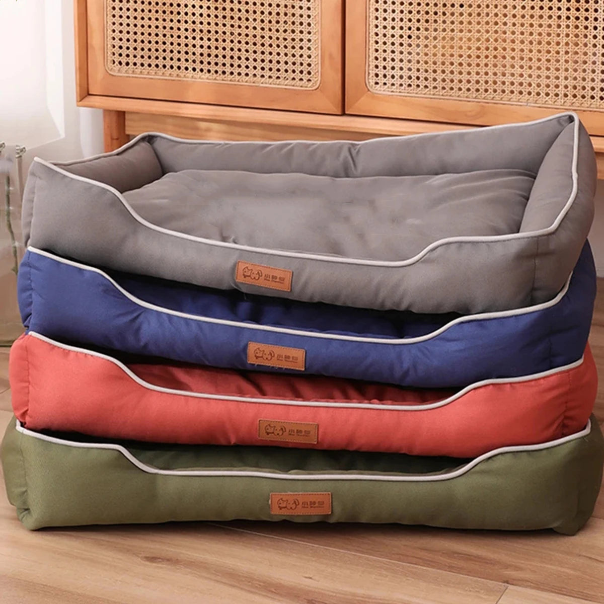Four Season Square Dog Bed for Large Dog Mattress Bite-Resistant Cat Bed Soft Thickened Dog Bed Waterproof Sofa Pet House