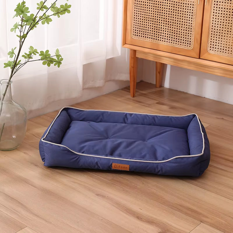 Four Season Square Dog Bed for Large Dog Mattress Bite-Resistant Cat Bed Soft Thickened Dog Bed Waterproof Sofa Pet House