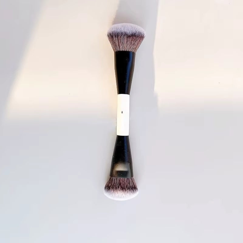 F4 Dual-Ended Foundation Face Brush Double-Ended Powder Blush Contour and Eyeshadow Concealer Makeup Brushes