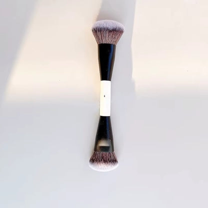 F4 Dual-Ended Foundation Face Brush Double-Ended Powder Blush Contour and Eyeshadow Concealer Makeup Brushes