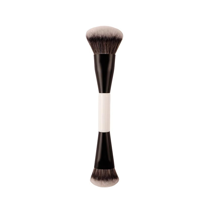 F4 Dual-Ended Foundation Face Brush Double-Ended Powder Blush Contour and Eyeshadow Concealer Makeup Brushes