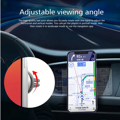 High-Speed Magnetic Car Charger, Phone Car Holder,100W Wireless Fast Charging with Adjustable Phone Bracket,Vent Installation