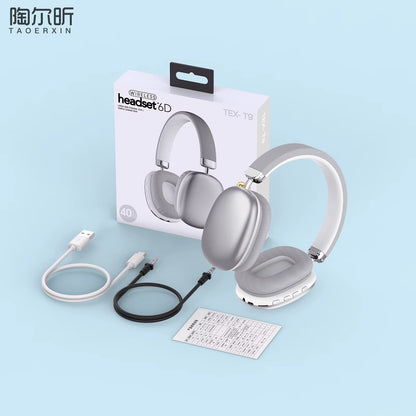 2026 NEW Bluetooth Wireless Headphones Stereo Bass Noise Reduction Mic Earphones for Iphone Laptop PC Sumsamg Phone