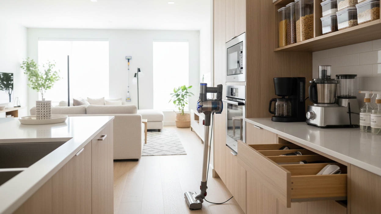 Everyday home appliances for organization cleaning and cooking